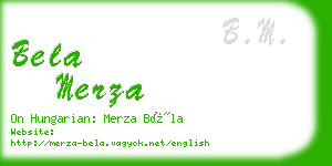 bela merza business card